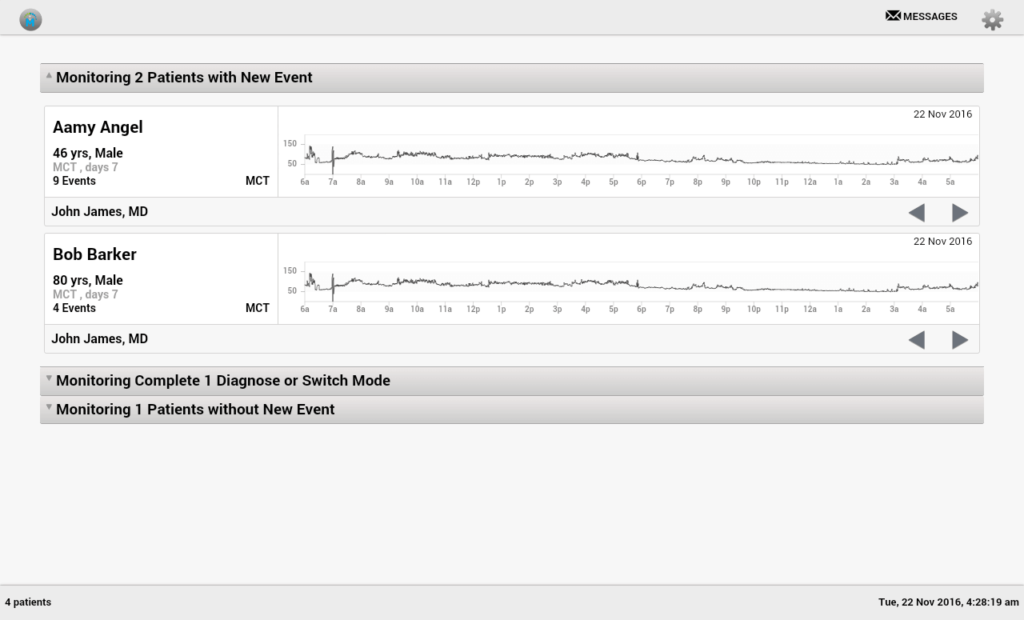 Health events monitoring with the help of the RPM mobile app.