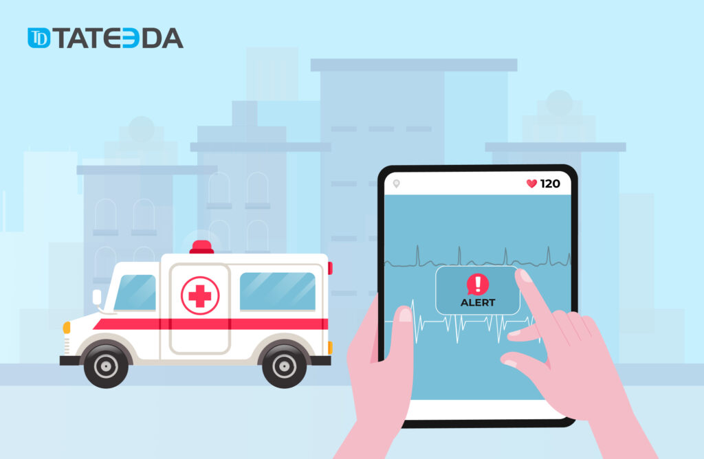 Remote ECG-monitoring software can automatically alert the medical supervisor or an emergency crew. 