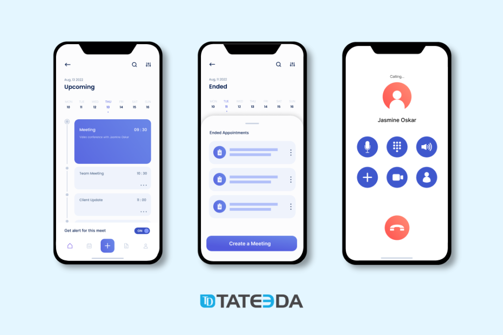 Online Mental Health App UI Example: Video & Audio Calls